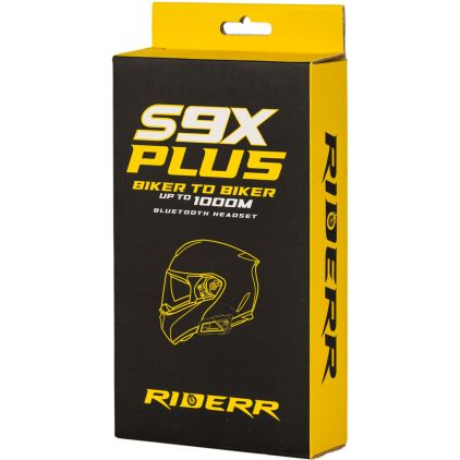 RIDERR S9X Plus Bluetooth Communication System | Motorcycle Helmet Intercom