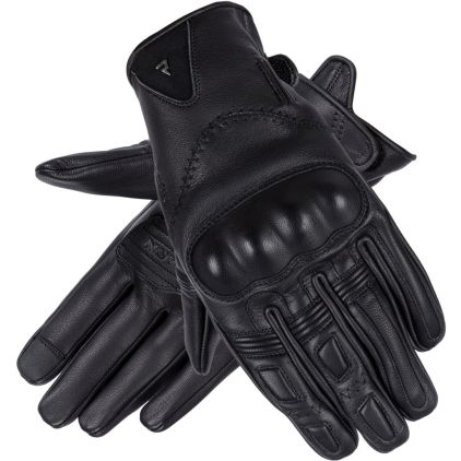 Rebelhorn Thug II Motorcycle Gloves | Black Leather Riding Gloves