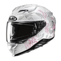 HJC F71 Eliz Helmet | Grey White Pink Full-Face Motorcycle Helmet