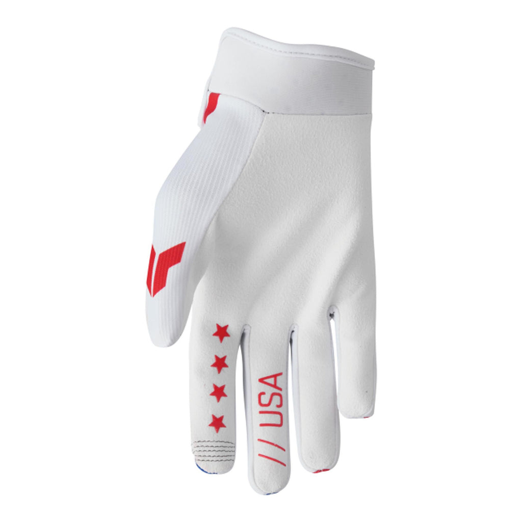 THOR Launchmode Patriot Youth Motocross Gloves – Red / White / Blue